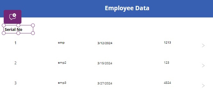 Employee data